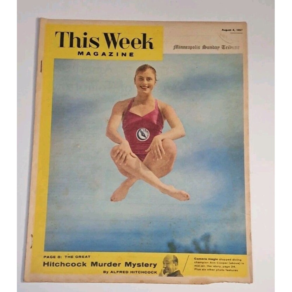 This Week Magazine Minneapolis Sunday Tribune 8/4/57 The Great Hitchcock Mystery